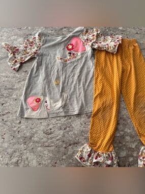 Rare Editions Gray Kids 2 Piece Elephant Set